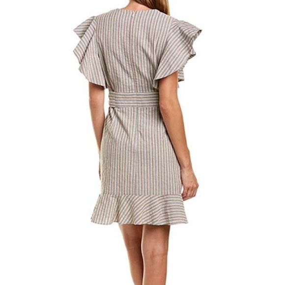 Robert Rodriguez Basia Metallic Striped Dress - Picture 3 of 11